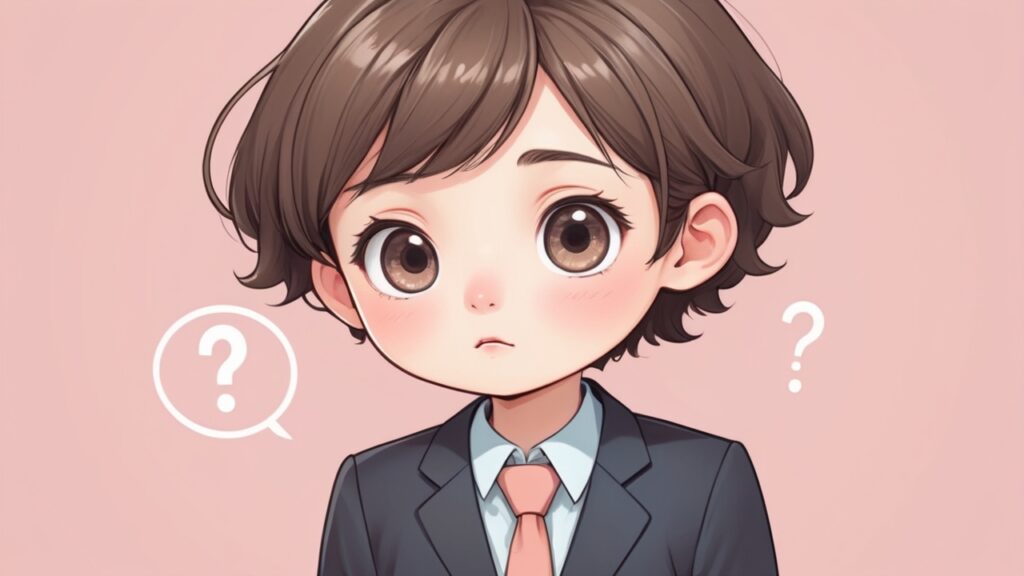 首をかしげているサラリーマン